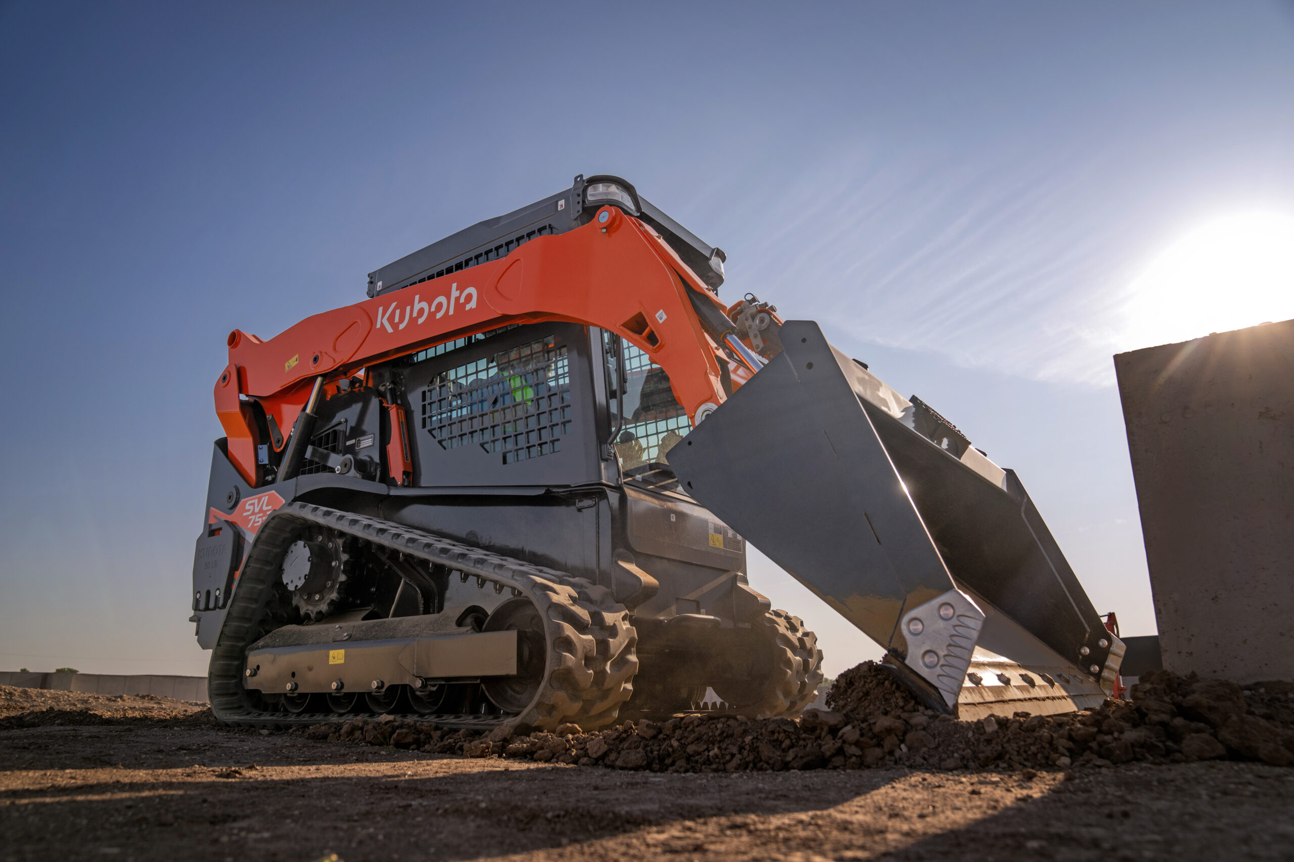 Kubota SVL75-3 vs JCB 215T in Russellville, Arkansas - River